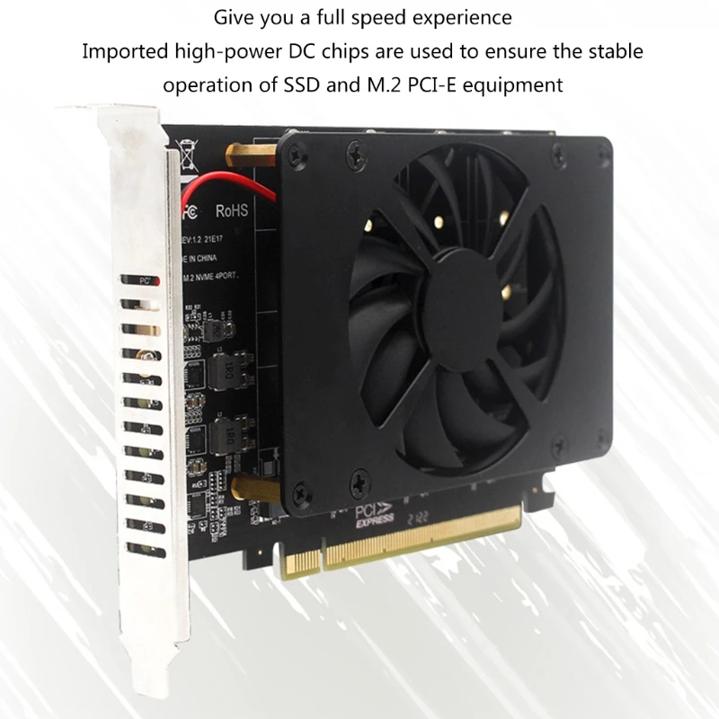Адаптер A9LC Quad NVMe PCIe 4 для твердотельного накопителя M.2 (для M ключа) на адаптер PCI-E X16
