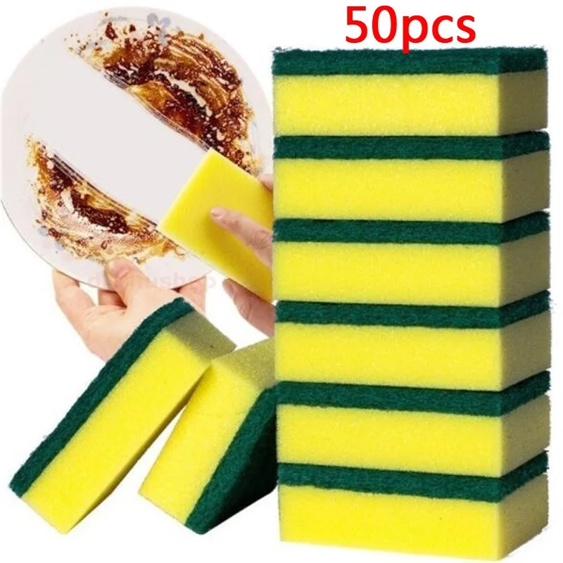 50pcs Sponge Scouring Pad