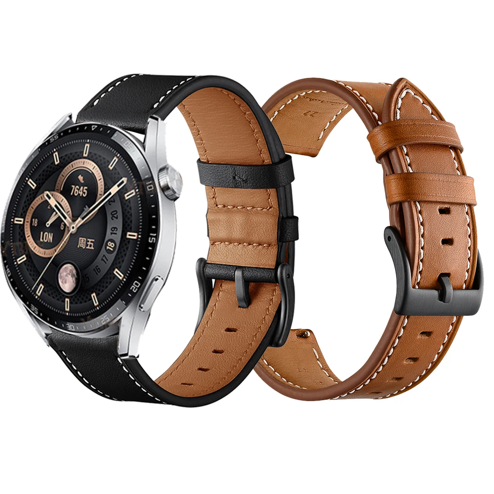 

Ремешок кожаный для Samsung Galaxy Watch 3 45 мм/Gear S3/ 46 мм, спортивный браслет для наручных часов 22 мм, gt 2 2e Pro 46 мм