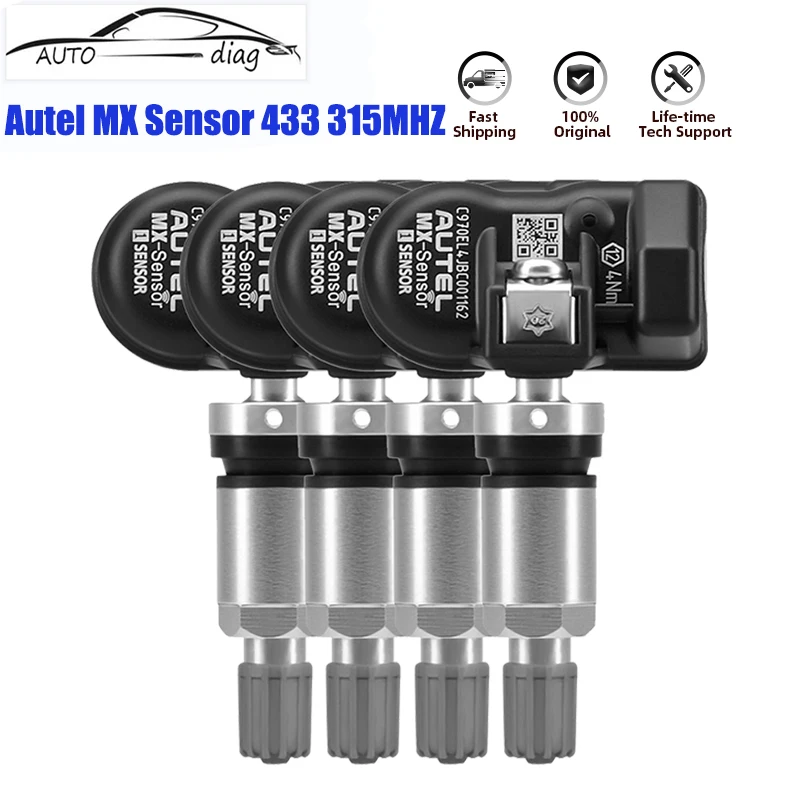 Autel MX Датчик 433 315 МГц TPMS датчик Инструменты для ремонта шин сканер MaxiTPMS Pad монитор давления в шинах тестер Программирование MX-Sensor