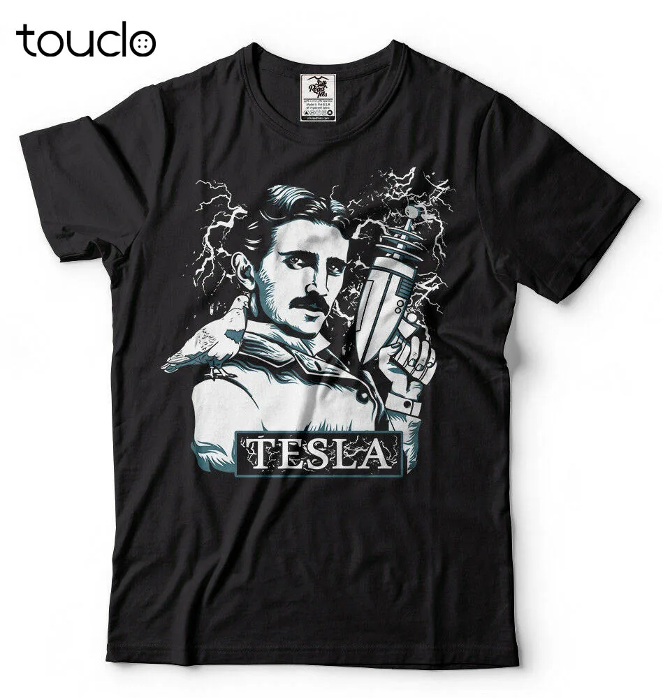 

Новинка, Мужская Футболка Nikola Tesla, Мужская забавная футболка Tesla, унисекс