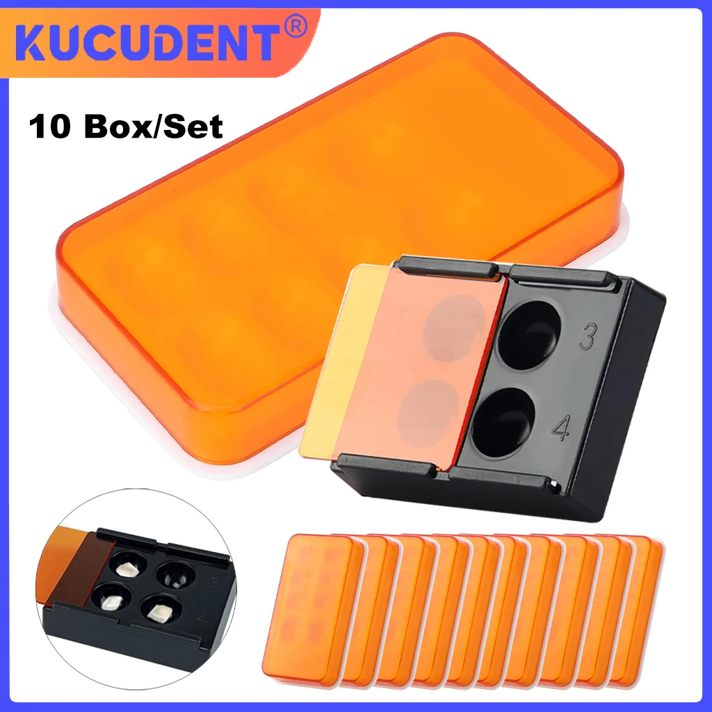 KUCUDENT 4 отверстия / 8 отверстий Коробка для хранения зубных виниров 10 шт. Зубной