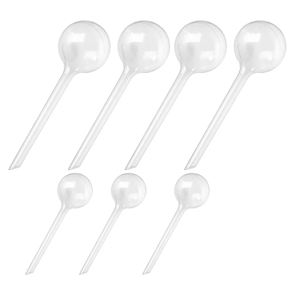 

7 Pcs Garden Watering Globes Automatic Dripper Bulbs Outdoor Light Plastic Self Spikes Flowerpot Clear