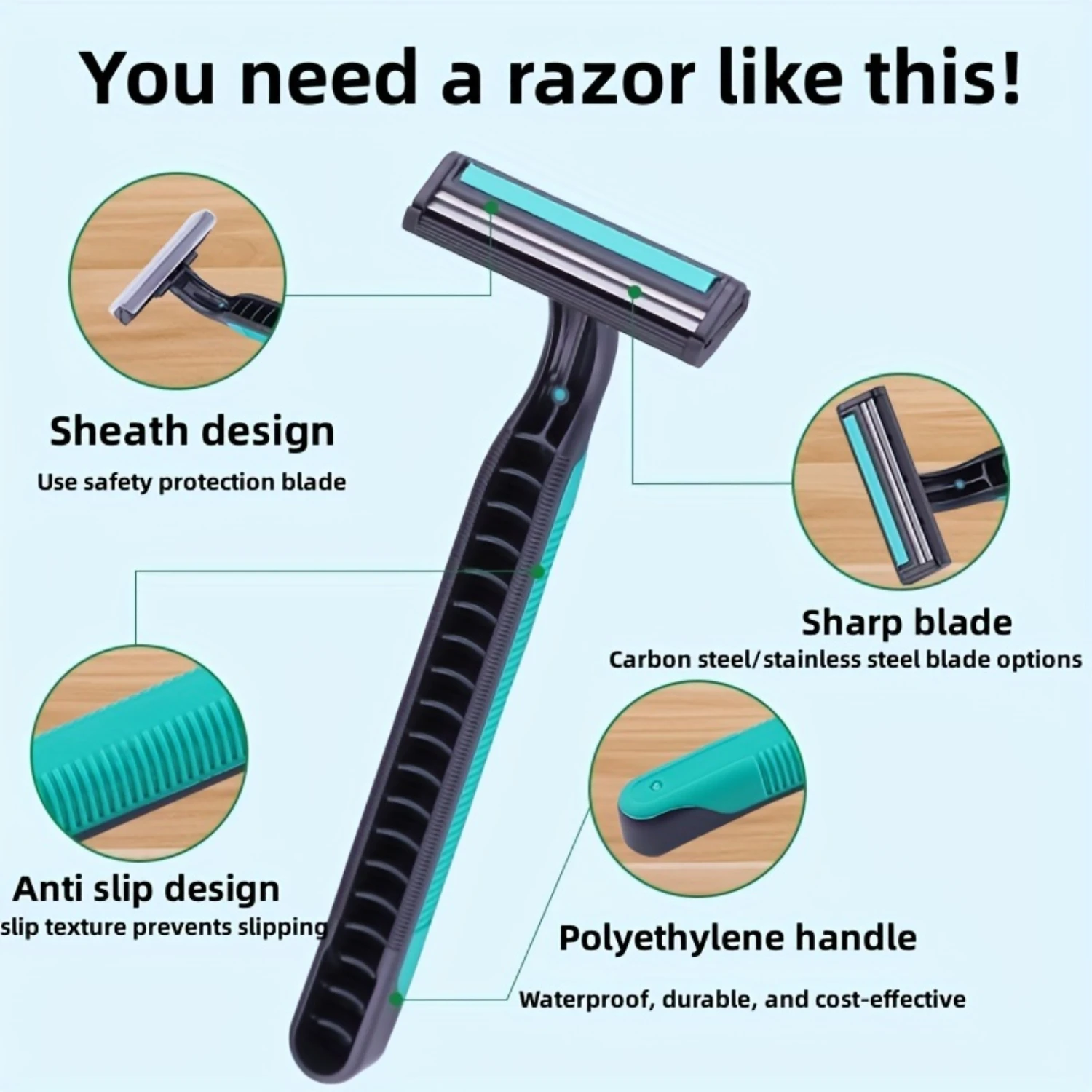 Classic Style Disposable Razors for Men and Women 10pcs/15pcs Washable Unscented Manual Hair Removal Shavers Body Safe f