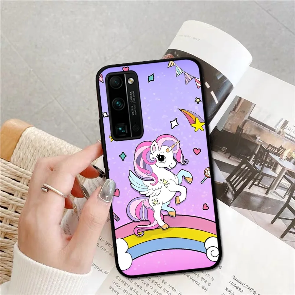 Чехол для телефона с рисунком единорога Huawei Honor 10 lite 9 20 7A 9X 30 50 60 70 pro plus мягкий