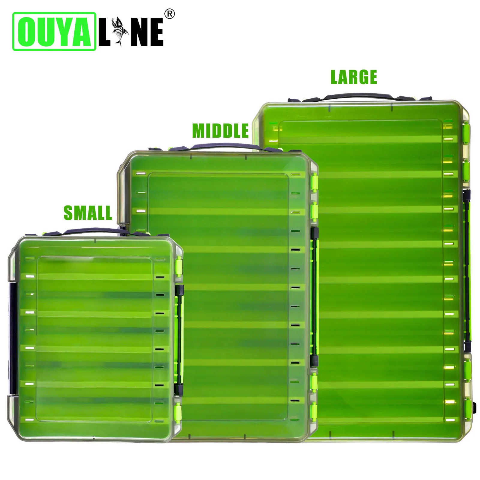 

New Double Sided Fishing Tackle Box Baits Compartments Fishing Accessories Lure Hook Storage Container Case Adjustable Organizer
