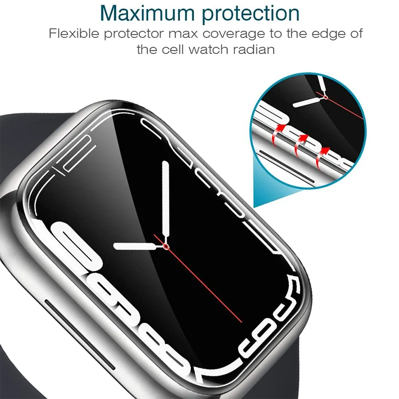 Screen Protector Clear Full Protective Film For Apple Watch 8 7 6 SE 3 40MM 44MM 41MM 45MM 42MM Not Glass for iWatch 49MM Ultra