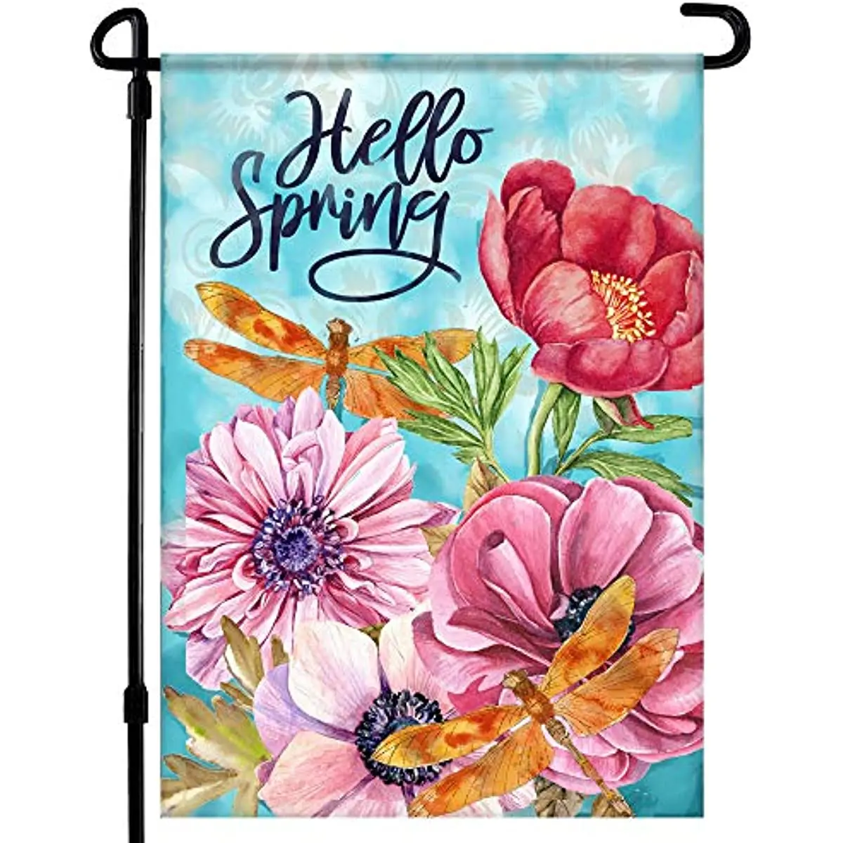 

New Hello Spring Garden Flag Pretty Flowers Double-Sided Hello Spring Printed Art Front Yard Decor Seasonal Welcome Outdoor