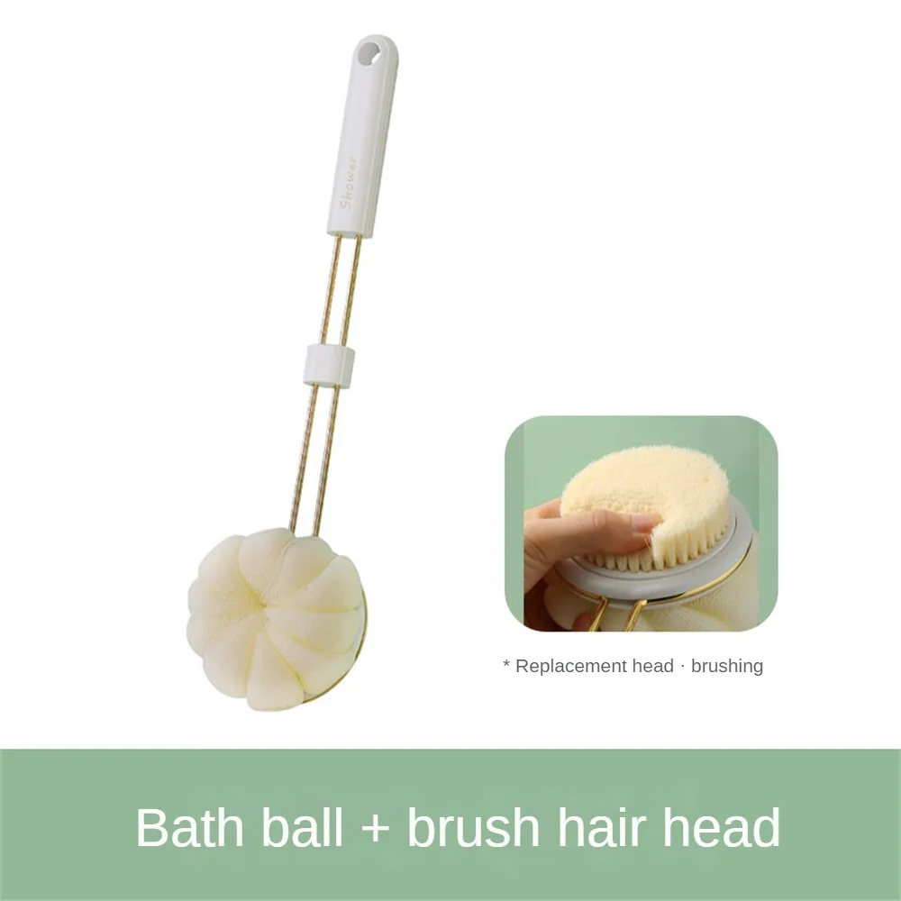 

Bath Loofahs Does Not Ask For Help Long Handle Soft Hair Massage Brush Double-sided Bathroom Accessories Mud Scrub Back Brush