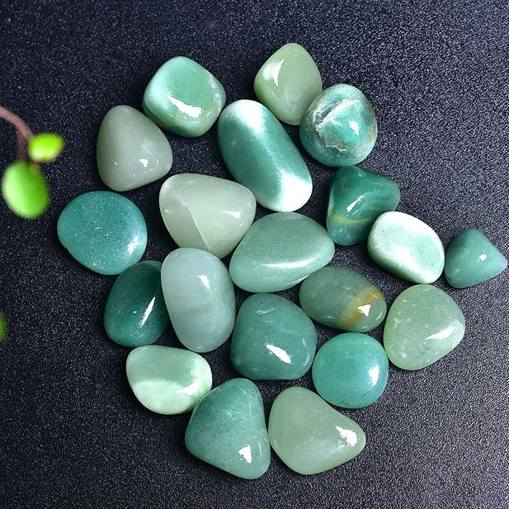 

ST31 Natural Polished Green Aventurine Crystal Tumble Gravel Tumble Healing Crystal Stone for DIY Crafts