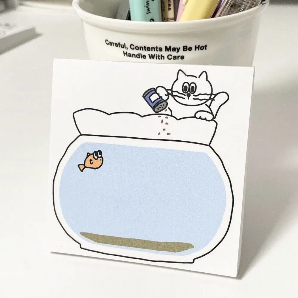 Модная милая липкая записная книжка с героями мультфильмов Ins бумага для