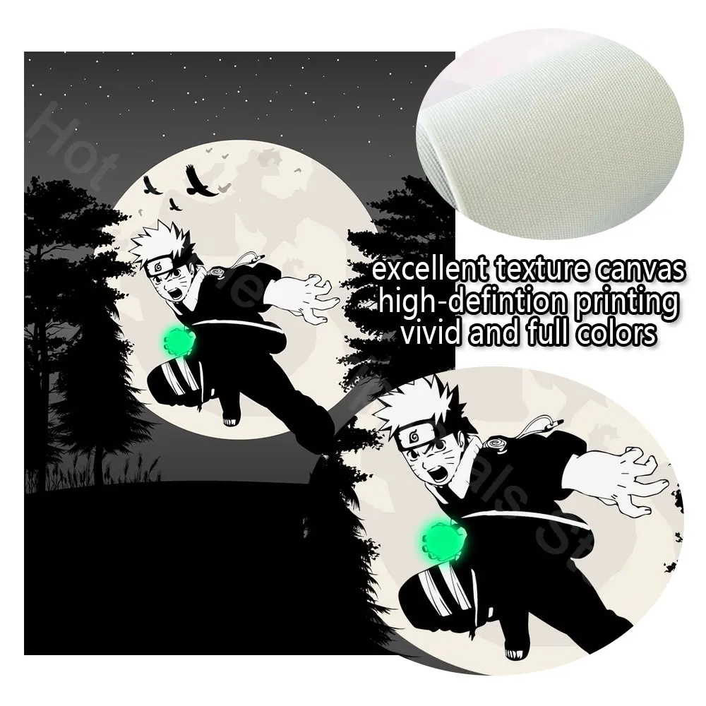 Картина на стену с изображением искусственного аниме холсте рисунком Какаси и