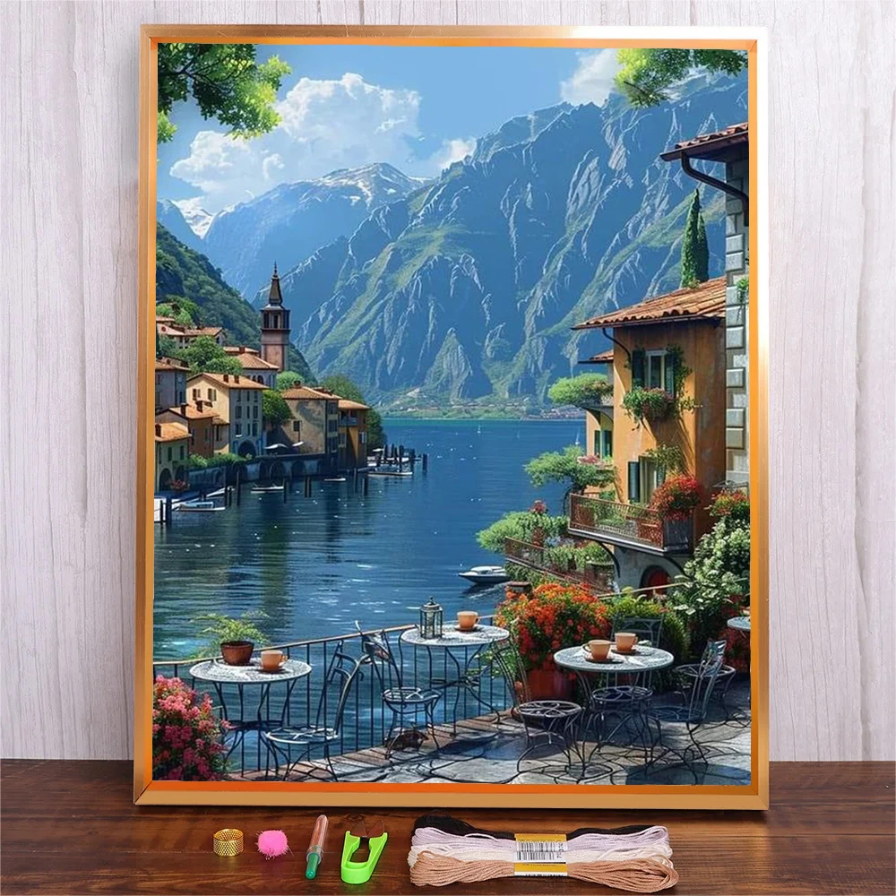 Полный спектр вышивки рукоделие пейзажное искусство холст наборы крестиков