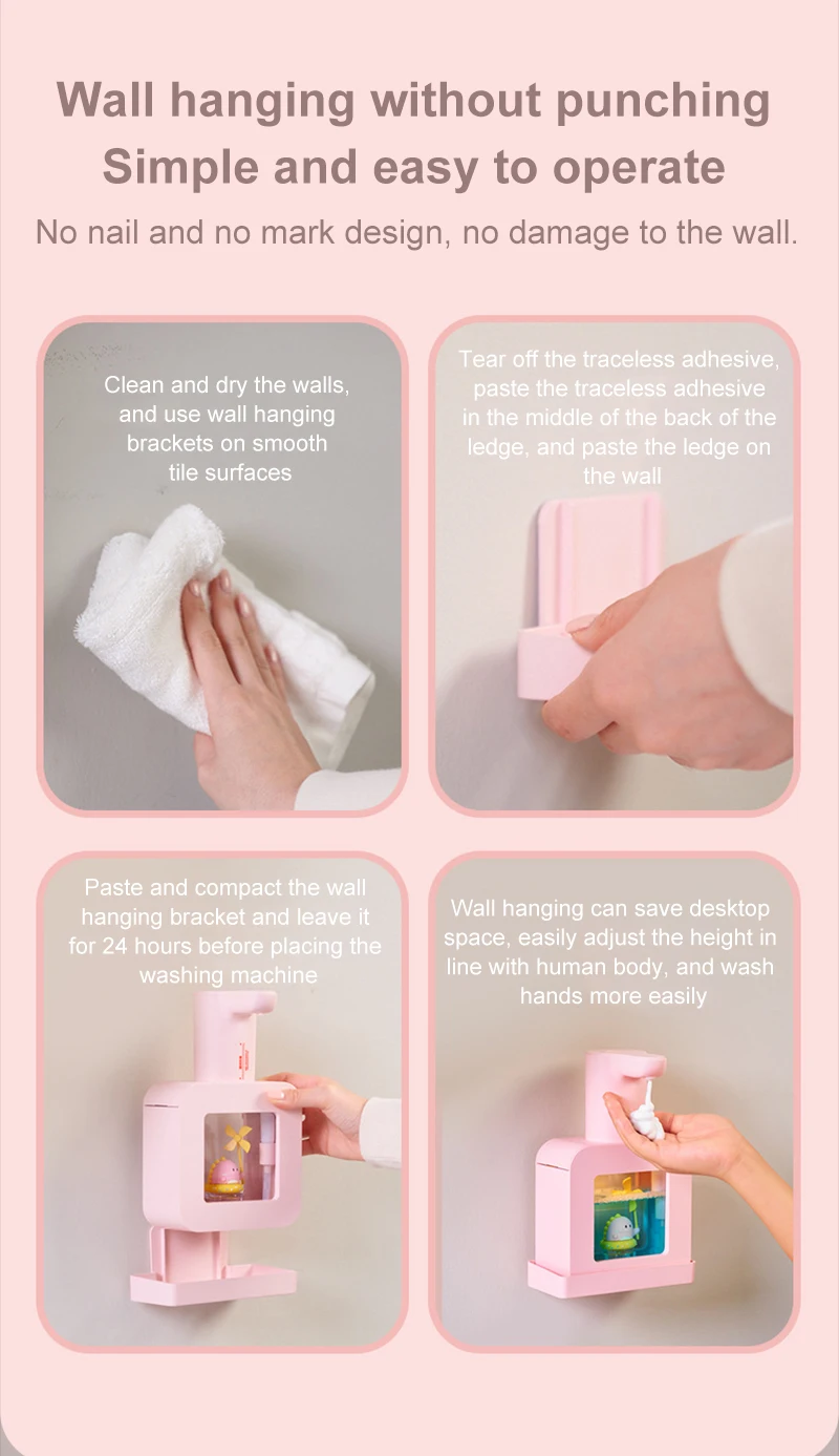 

Dispenser Hand Wash Wall-mounted Ipx Waterproof Washing Dispensers Infrared Sensing Household Dishwashing Liquid Dispenser