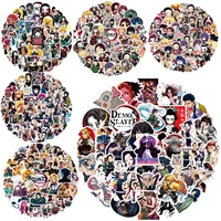 50pcs various demon slayer stickers notebook water cup guitar skateboard stickers anime stickers laptop skin cute sticker pack