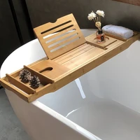 bamboo tray soap bathroom decorative soap book rack bathroom storage tray extendable shelf plateau bambou spa accessories ob50tp