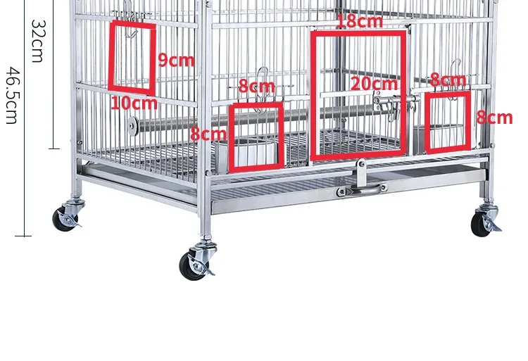 Большая роскошная вилла для разведения птиц из нержавеющей стали 304 Xuanfeng пион
