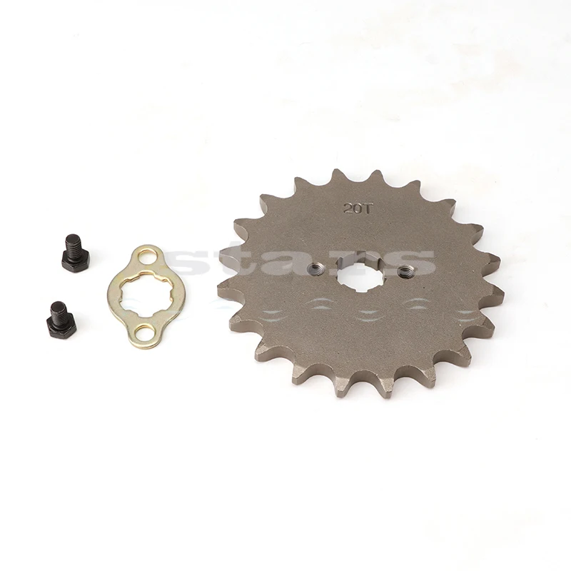 

Front Engine 530# 20mm 20T Teeth Chain Sprocket With Retainer Plate Locker for Motorcycle Dirt Bike ATV Accessories