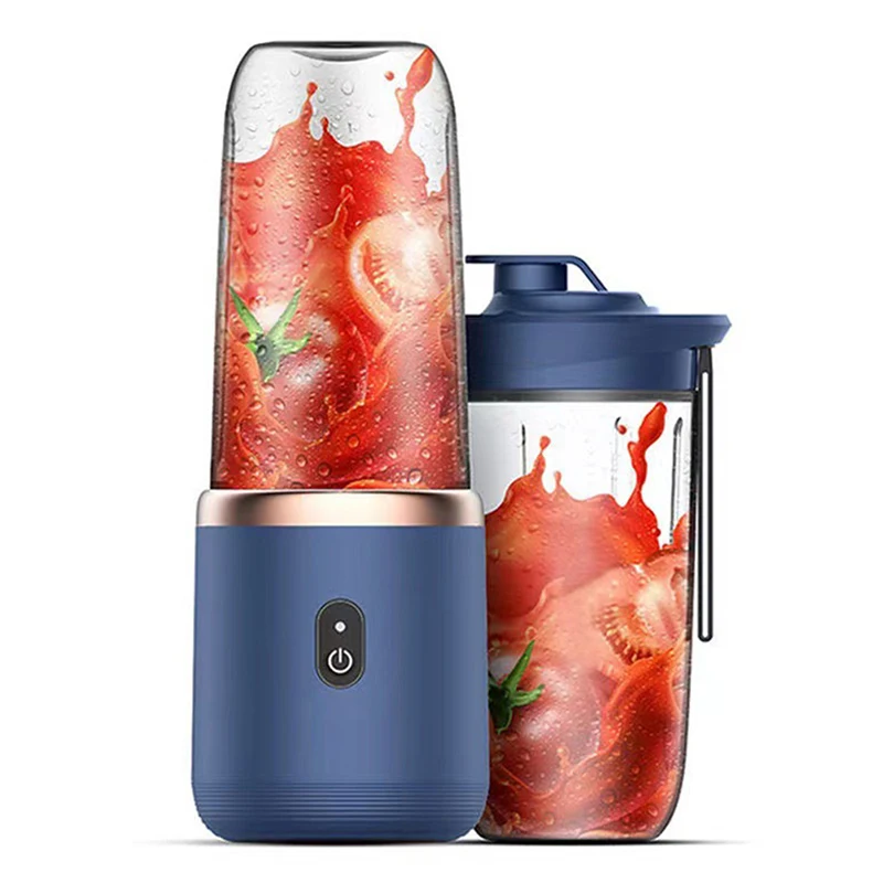 6 Blades Juicer Cup USB Smoothie Blender Cup Mini Charging Fruit Squeezer Food Mixer Ice Crusher Portable Wireless Juicers