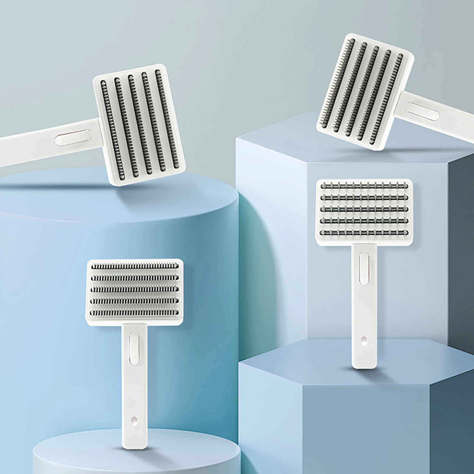 

Shedding Brush For Short Hair Self Cleaning Brush For Dogs Cats Pets Brushes For Hair Shedding And Grooming Removes Loose