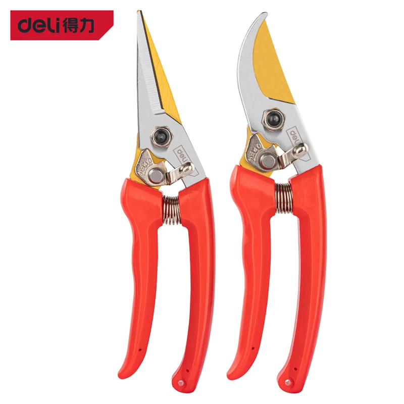 

2Pcs Professional Garden Pruner Shears Bonsai Orchard Garden Tools Anti-Slip Handle Gardening Scissors Chopper Pruning Shears