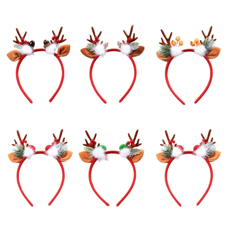 

Christmas Antlers Headband Cute Hair Hoop Kids Adult Hairband Christmas Elk Headband Deer Horn Headband Hair Accessories