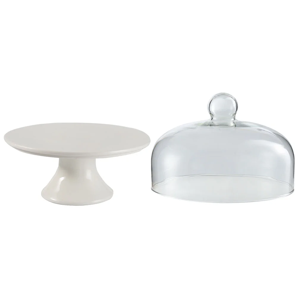 

1 Set of Cake Plate with Dome Wedding Party Storage Plate Server Dessert Plate
