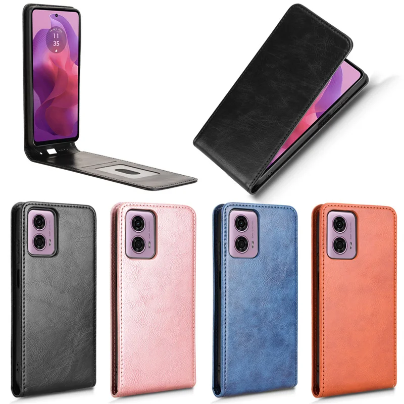 Для Moto G04 G04s G24 G24Power E14 флип-вертикальный чехол в стиле ретро, приятный для кожи, полное покрытие, держатель для карт для Moto G24 G04 4G, сумки для телефонов (art.: 3920cb89e9ebd) - 3920cb89e9ebd