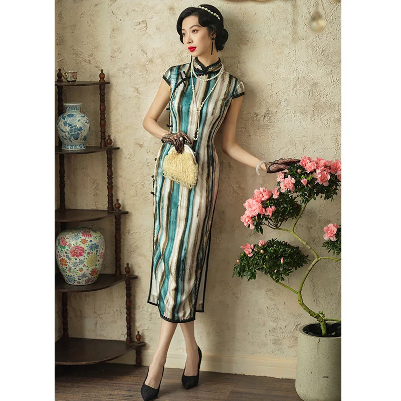 Улучшенное китайское женское Летнее шелковое высококачественное платье из