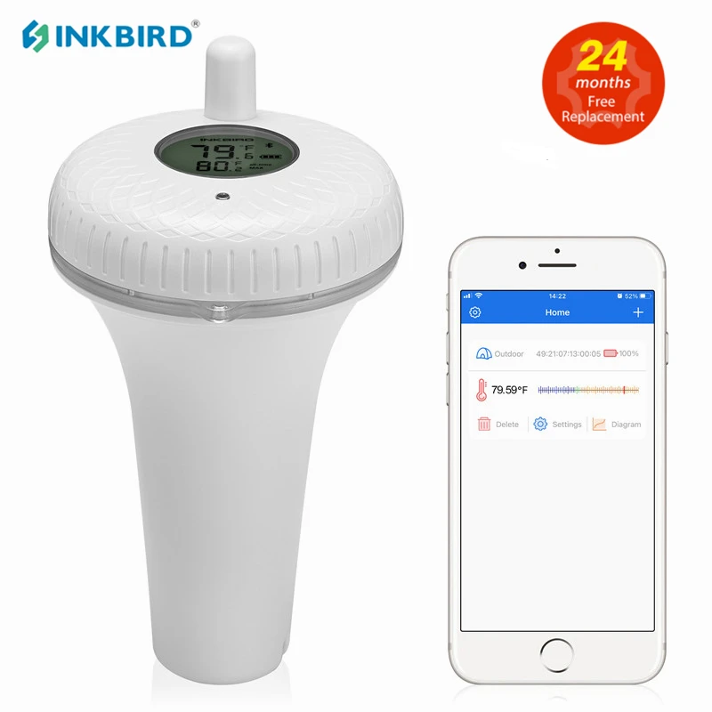 

INKBIRD Bluetooth-compatible Smart Water Temperature Sensor Waterproof Floating Thermometer for Swimming Pool Hot Tub,Aquarium