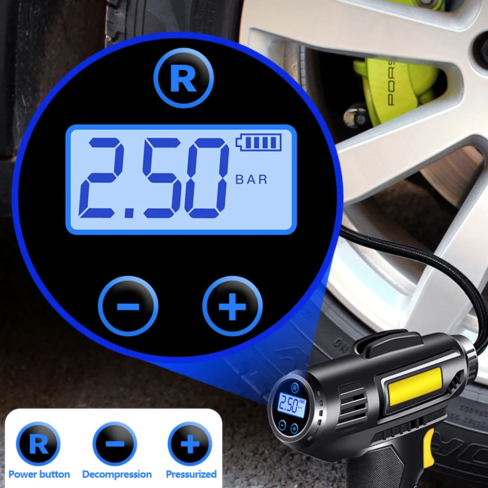 Car Air Compressor Portable Electric 150PSI Tire Inflator Pump Wireless For Bike Motorcycle Boat Bicycle |