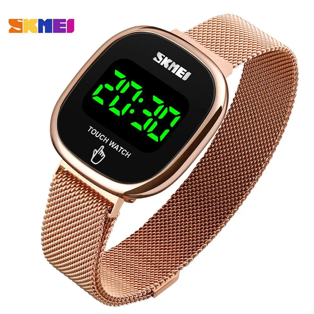 

SKMEI Fashion Ladies Wristwatch Women's Watches Creative Watch LED Touch Screen Simple Electronic Female Clock Relogio Feminino