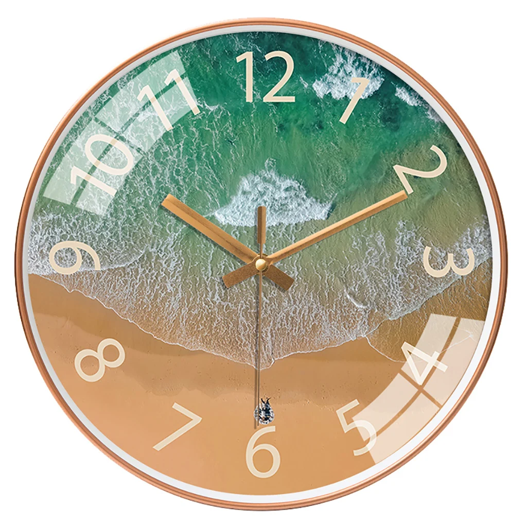 

Nordic Wall Clock Easy Readable Big Numbers Silent Non Ticking Modern Decorative Clocks for Kitchen, Living Room