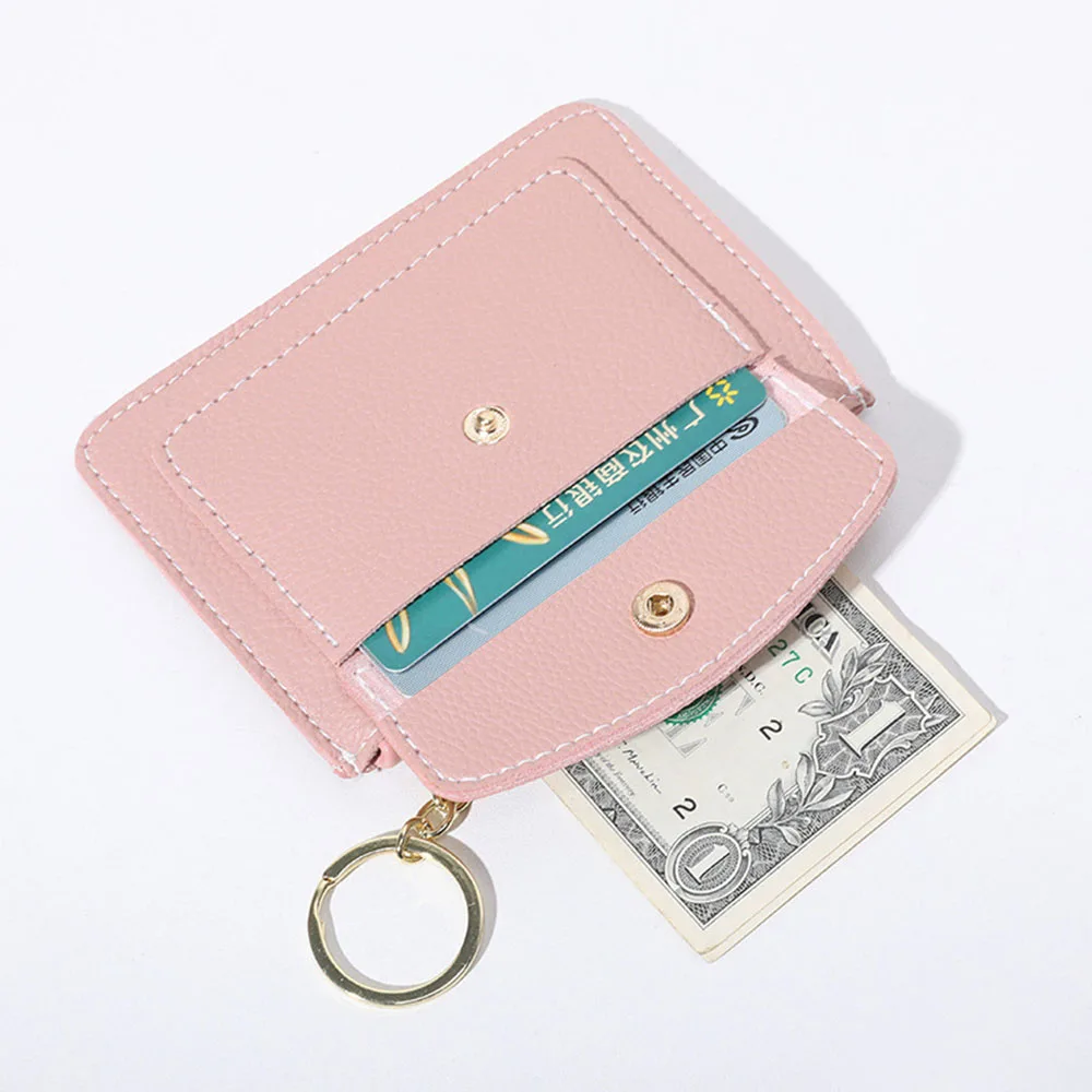 

PU Coin Purses Women Foldable Wallets Hasp Bags Multifunction Inserts Pictures License Dollars Credit ID Cards Holders Wallets