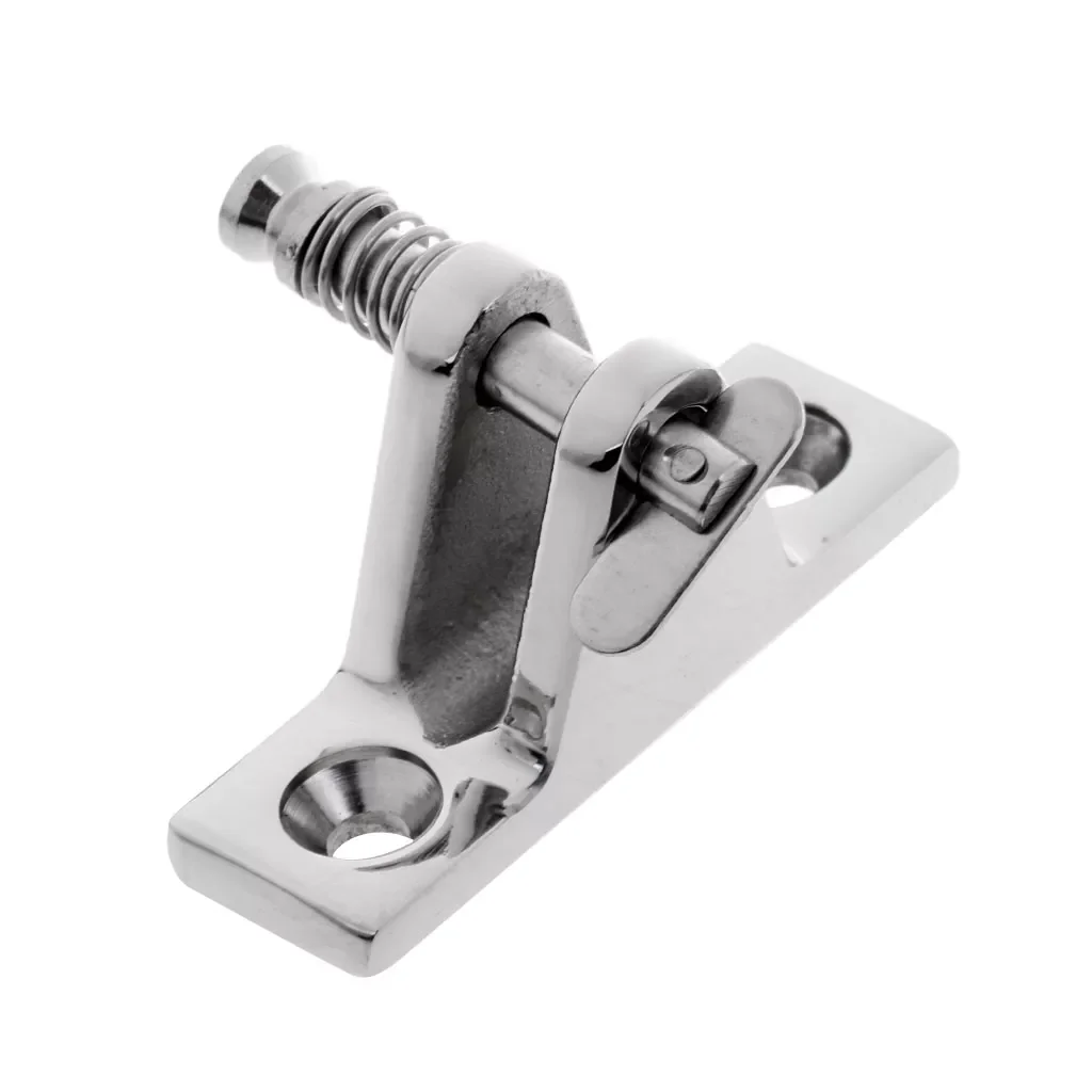

Marine Grade 316 Stainless Steel Canopy/Bimini Top Angled Deck Hinge Fitting