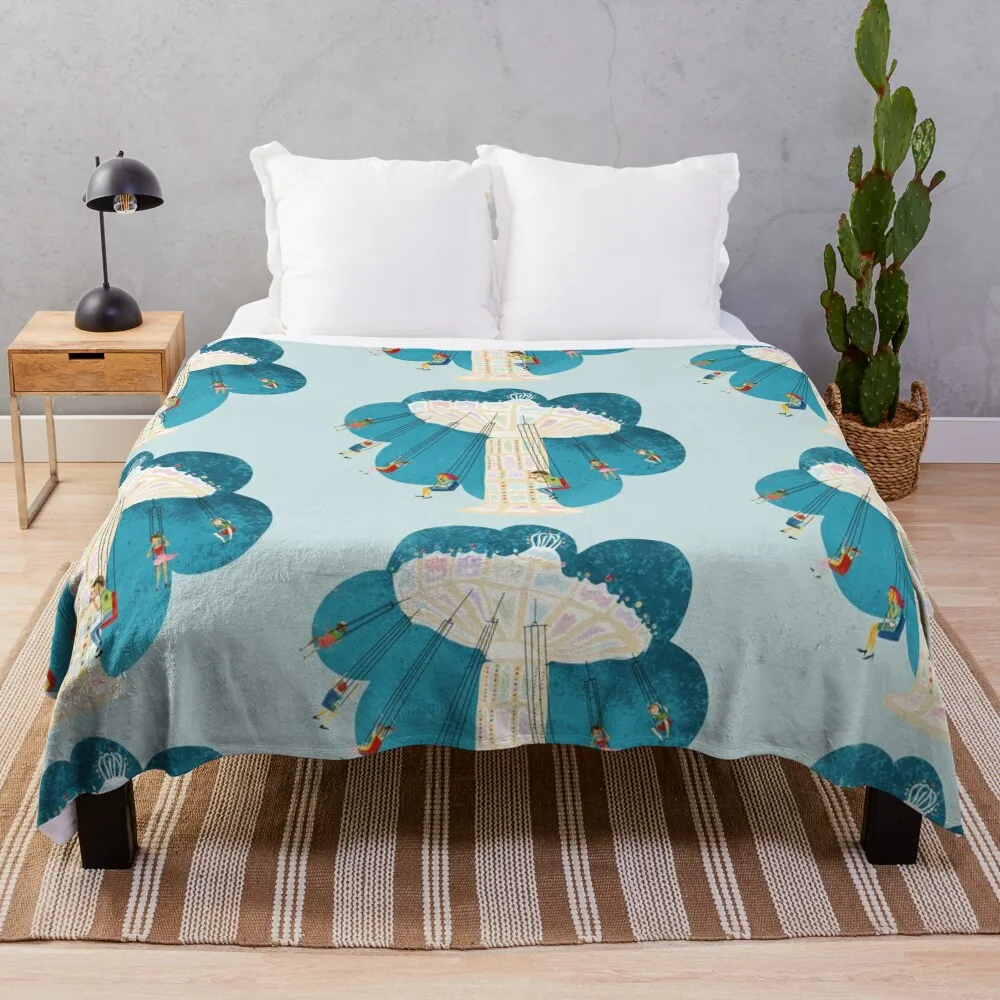 Винтажное карусельное одеяло декоративное для дивана декоративные одеяла