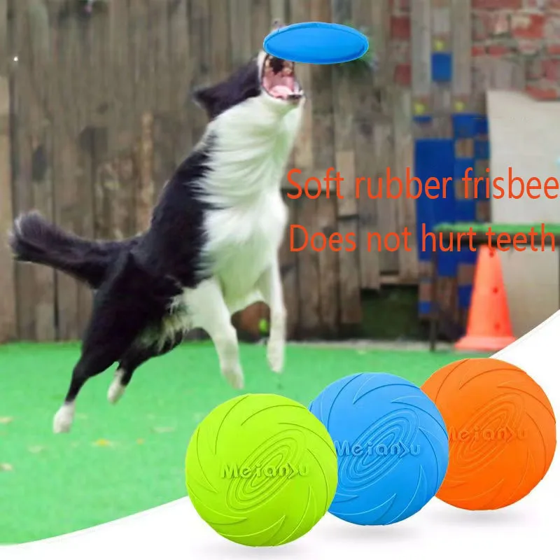 

Toys ForDogs Flyin Disk SiliconeMaterialEnvironmentally Friendly DogChewTogs Interactive Training Pet SuppliesPuppy Toys