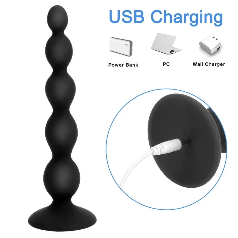 Электрическая Анальная пробка 17-30 мм анальные шарики для женщин вибратор