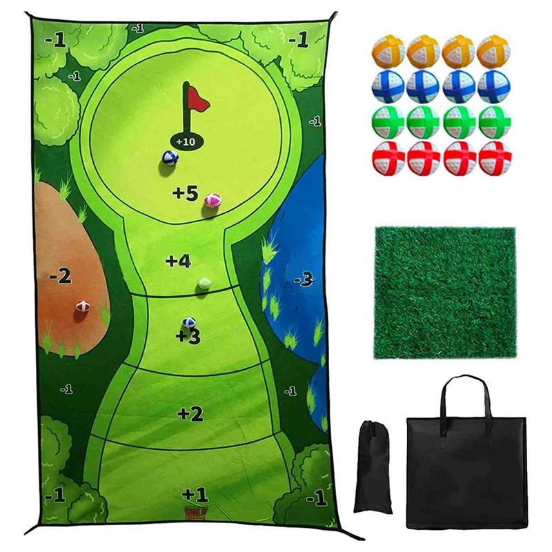 

The Casual Golf Game Kit Golf Hitting Mats Golf Putting Set Indoor Golf Games Golf Training Aid Equipment