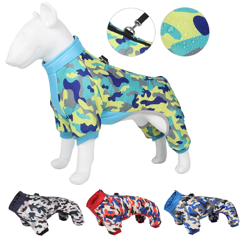 

Winter Dog Jacket for Small Medium Dogs Waterproof Jumpsuit Coat with Harness Chihuahua French Bulldog Yorkie Costume Clothing