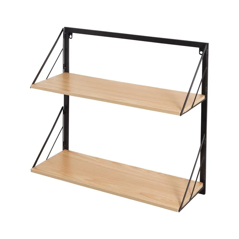 

2-Tier Laundry Shelf W/ Wood, Lt Oak