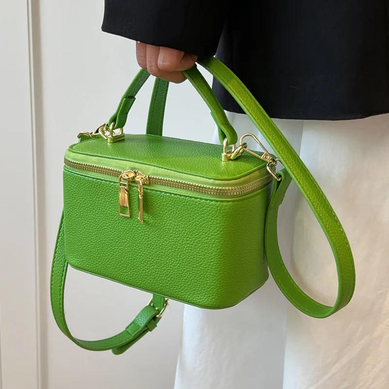 

High Quality Pu Leather Sling Crossbody Bags For Women 2022 New Fashion Summer Square Box Shoulder Handbags Female Chain Clutch