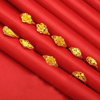 adjustable trendy retro elegant flower heart korean style sargin ring gold ring fashion jewelry women ring anniversary gift