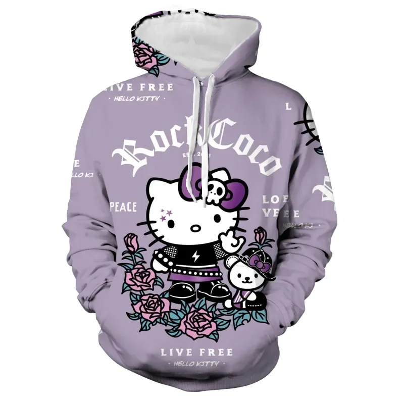 

Hello Kitty Sanrio Clothes Fashion Hoodies Women Spring Long Sleeve Cardigan Thin Coat Sweatshirt Y2k Top Aesthetic Casual Shirt