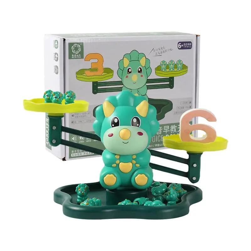 

Balance Counting Math Toys Educational Early Learning Scale STEM Toys Cute Dinosaur Digital Voice Balance Scale Educational Toys