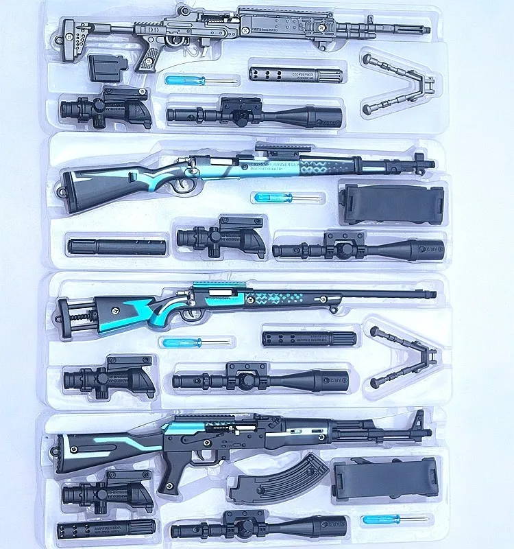 Мини снайперский пистолет AK47 M762 модели Battlegrounds PUBG коллекция мини брелок Модель M416