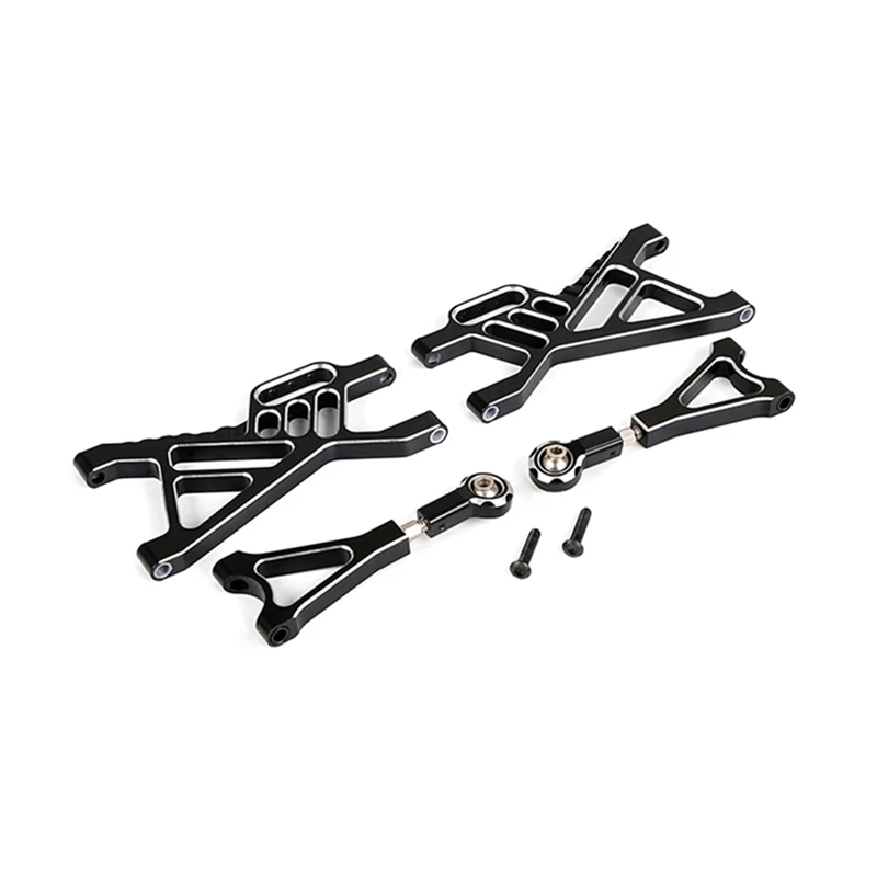 1Set Alloy CNC Rear Suspension Arm Kit For 1/5 HPI ROFUN BAHA ROVAN KM BAJA 5B 5T 5SC Black enlarge
