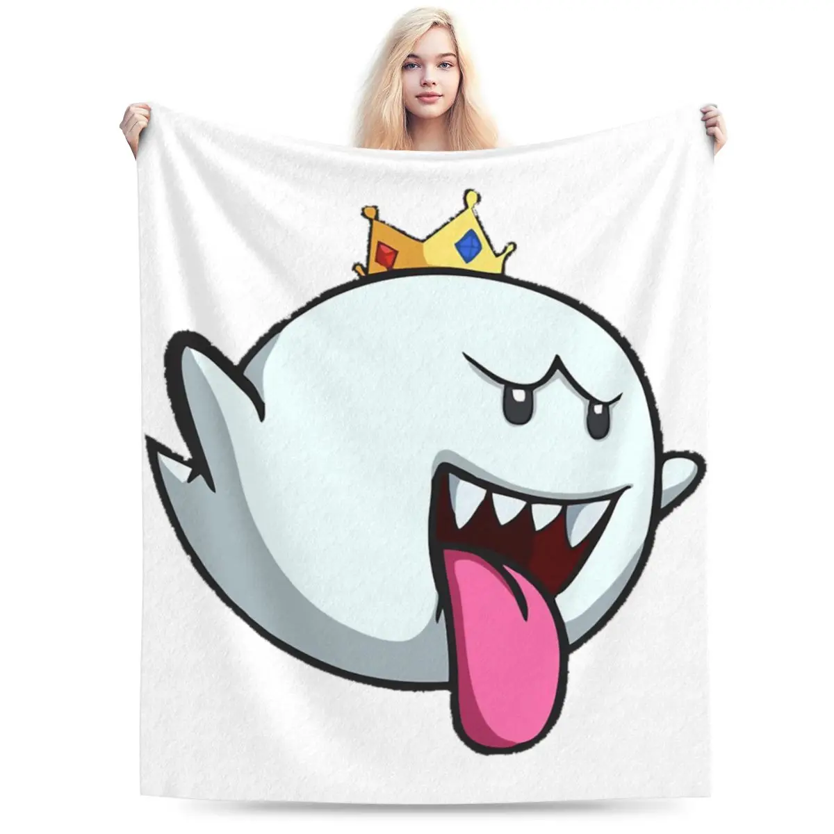 Одеяло мягкое Фланелевое King Boo покрывало 46 плюшевое для кровати гостиной пикника