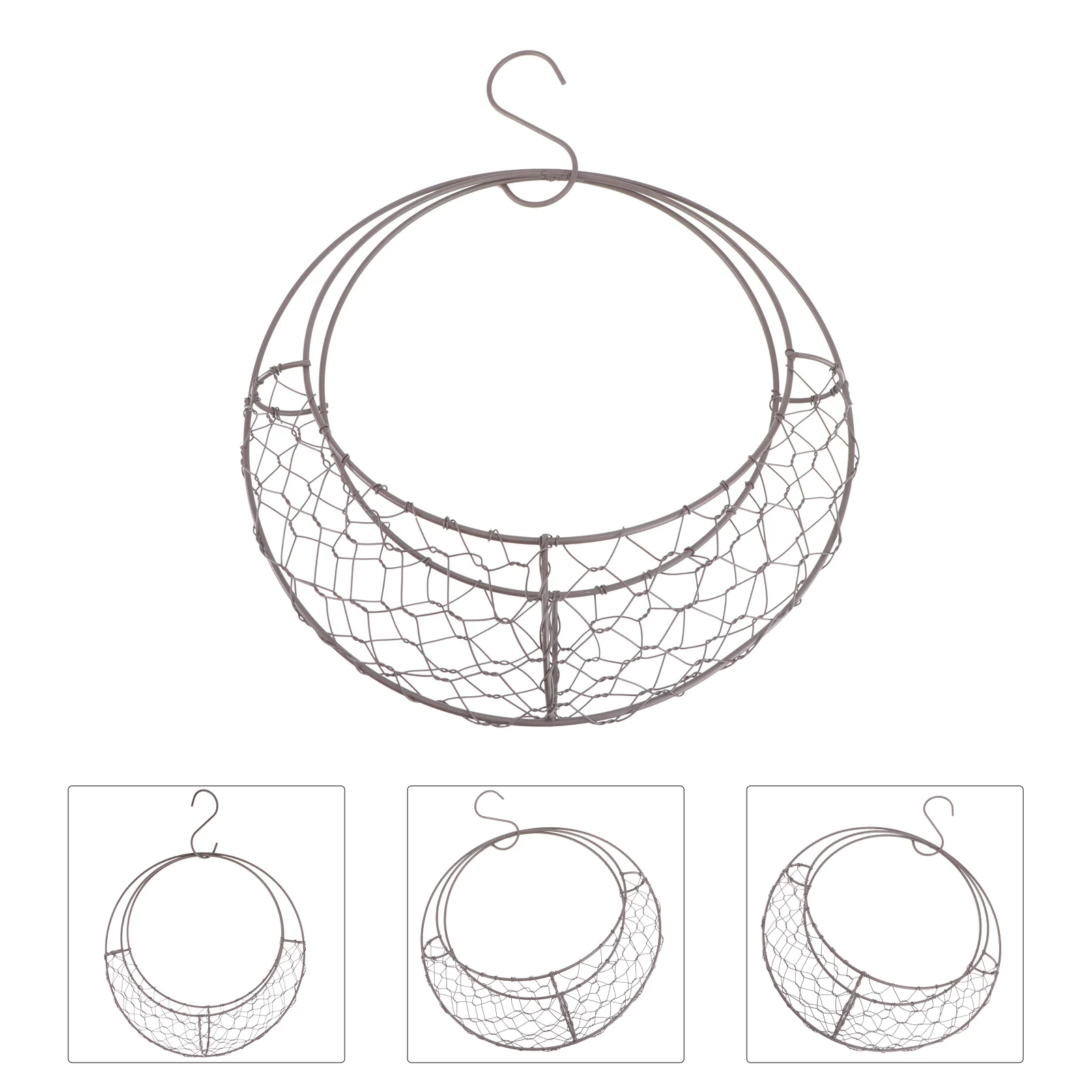 

Hanging Planter Wall Wire Metal Basket Succulent Frame Flower Wreath Pot Holder Orchid Baskets Hanger Planters Garden Vase Moon