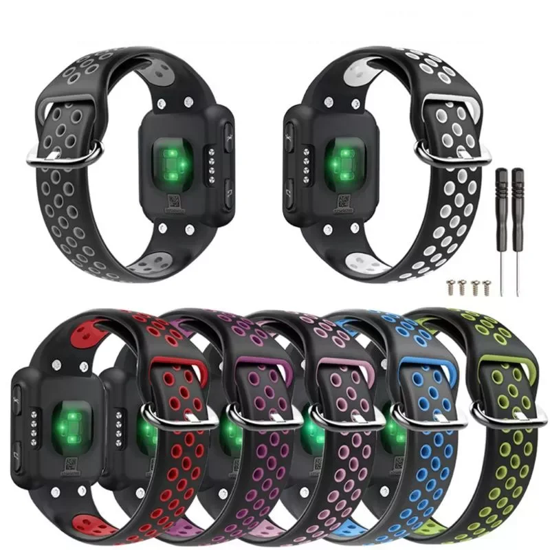 

Двухцветный мягкий силиконовый ремешок для наручных часов, сменный ремешок для смарт-часов Garmin Forerunner 35, аксессуары для смарт-часов